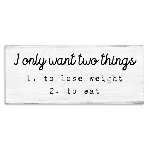 Stupell Industries Farmhouse I Only Want Funny Food Habits Canvas Art, 24 x 10, by Lil' Rue