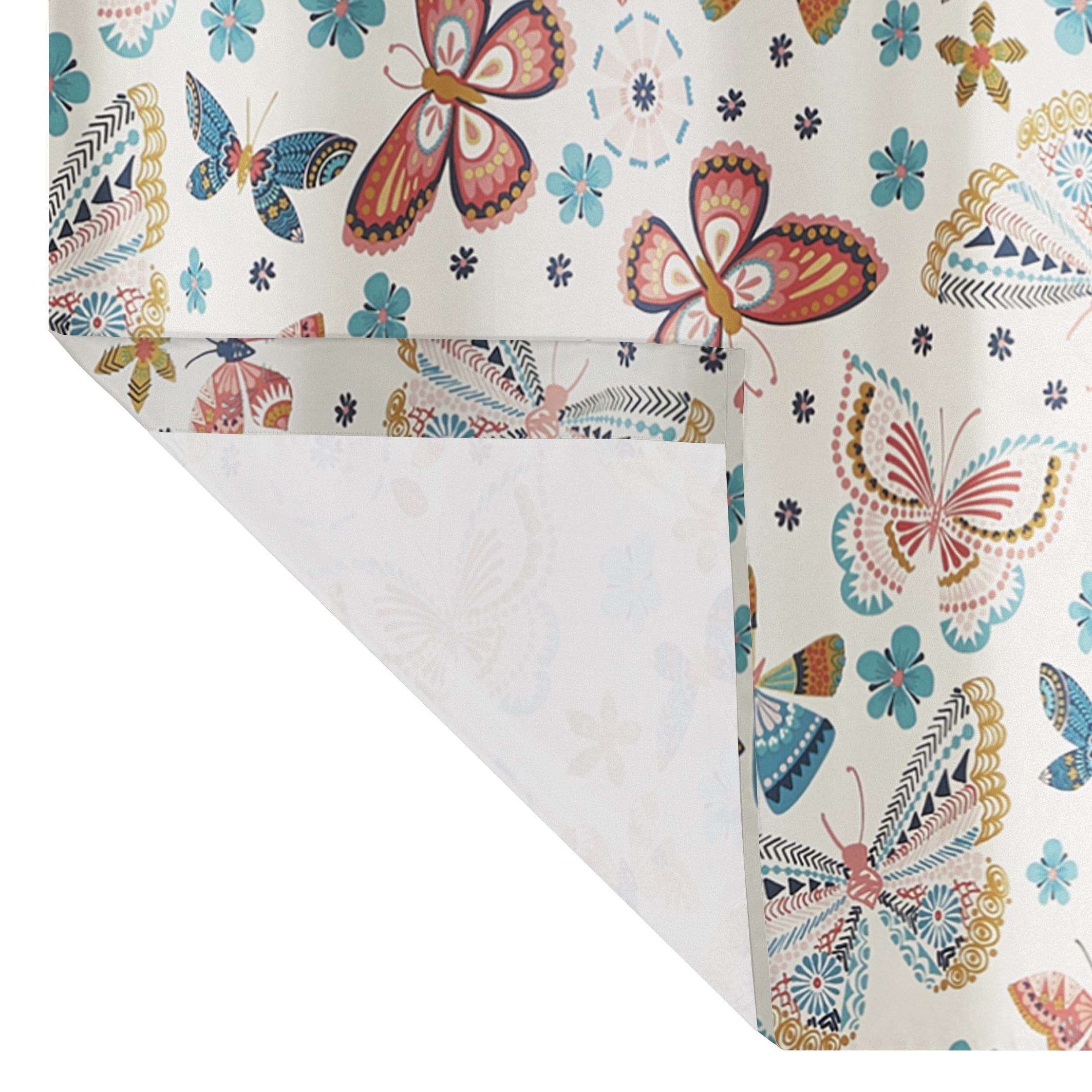 Your Zone Print Room Darkening Curtain Panel Pair, Set of 2, Multi-Color Butterfly, 30" W x 84"L