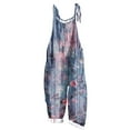 thumbnail image 1 of yoeyez Rompers for Women Summer,Ladies Print Summer Plus Size Long Jumpsuits Sleeveless Adjustable Straps Backless Overalls Jumpsuits With Pockets Blue,5XL, 1 of 6