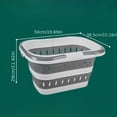 thumbnail image 3 of Large Collapsible Wall-Mounted Laundry Basket with Hanging Handle, Heavy-Duty Plastic Clothes Hamper, Space-Saving Foldable Storage Bin for Bathroom Bedroom Laundry Room, White & Light Blue, 3 of 11