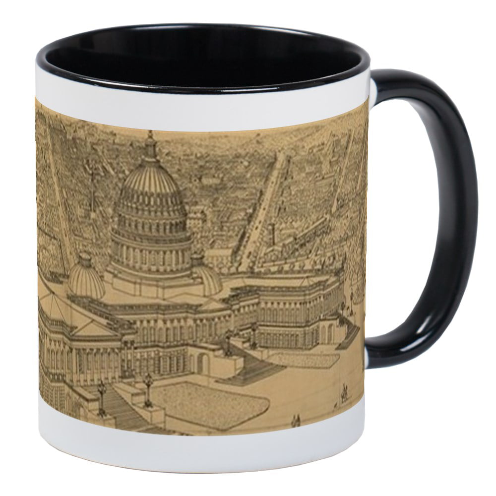 CafePress - Vintage Pictorial Map Of Washington D.C. (187 Mugs - Unique ...