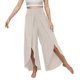 thumbnail image 1 of ICHUANYI Clearance Womens Fashion Summer Solid Casual Loose Elastic Waist Long Wide Leg Pants(Beige, L) ICHUANYI WER2023080814842, 1 of 3