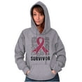 thumbnail image 4 of Survivor Breast Cancer Pink Ribbon Hoodie Sweatshirt Women Brisco Brands M, 4 of 6