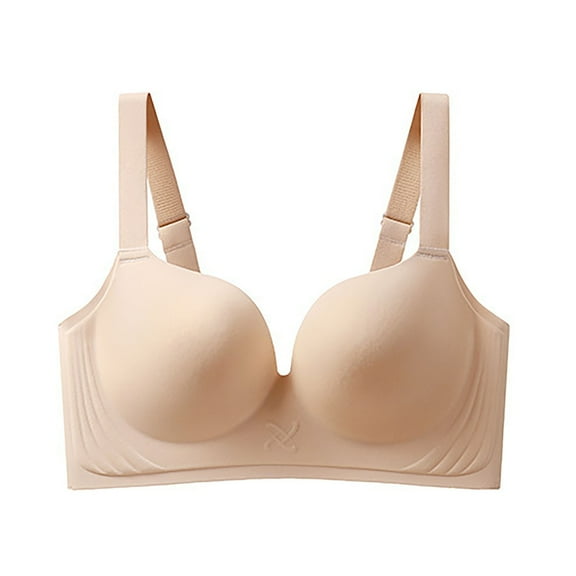 iHPH7 Seamless Bras for Women, Minimizer Bras for Women, Push Up Bra, Wireless Bras for Women, Comfortable Bras for Women, Beige 100C