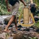 thumbnail image 4 of Bolsa de nailon para botella de agua para deportes al aire libre, bolsa portátil para hervidor, correa ajustable (marrón), 4 of 8