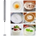 thumbnail image 5 of Peahefy Kitchen Stainless Steel Handheld Battery Operated Electric Coffee Milk Frother with Spoon,Milk Frother, Coffee Milk Frother,Kitchen Milk Frother, 5 of 5