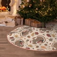 thumbnail image 5 of Rateoe Cute Autumn Turkey Pattern Christmas Tree Skirt with Ties, Christmas Tree Decorations, Farmhouse Christmas Decor Xmas Holiday Decorations-30", 5 of 6