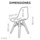 thumbnail image 3 of Set de 2 sillas Infantiles Baby Gaon Diseño Eames Etapa preescolar rosa, 3 of 9