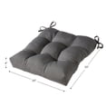 thumbnail image 4 of Sunbrella 20 x 20 in. Outdoor Tufted Dining Seat Cushion (2-Pack), Canvas Coal, 4 of 7