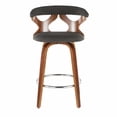 thumbnail image 3 of LumiSource Gardenia 25 in. Wood Base Swivel Polyester Counter Stool - Set of 2, 3 of 9
