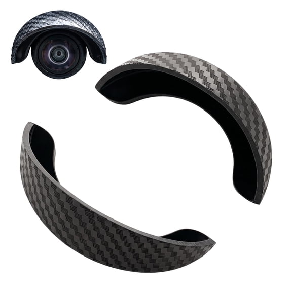 Rear View Camera Rain Shield, Waterproof Carbon Fiber Look Guard, Universal No-Drill Self Adhesive Protector for Car Side and Backup Cameras
