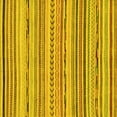thumbnail image 1 of Ahgly Company Indoor Square Abstract Yellow Modern Area Rugs, 3' Square, 1 of 4