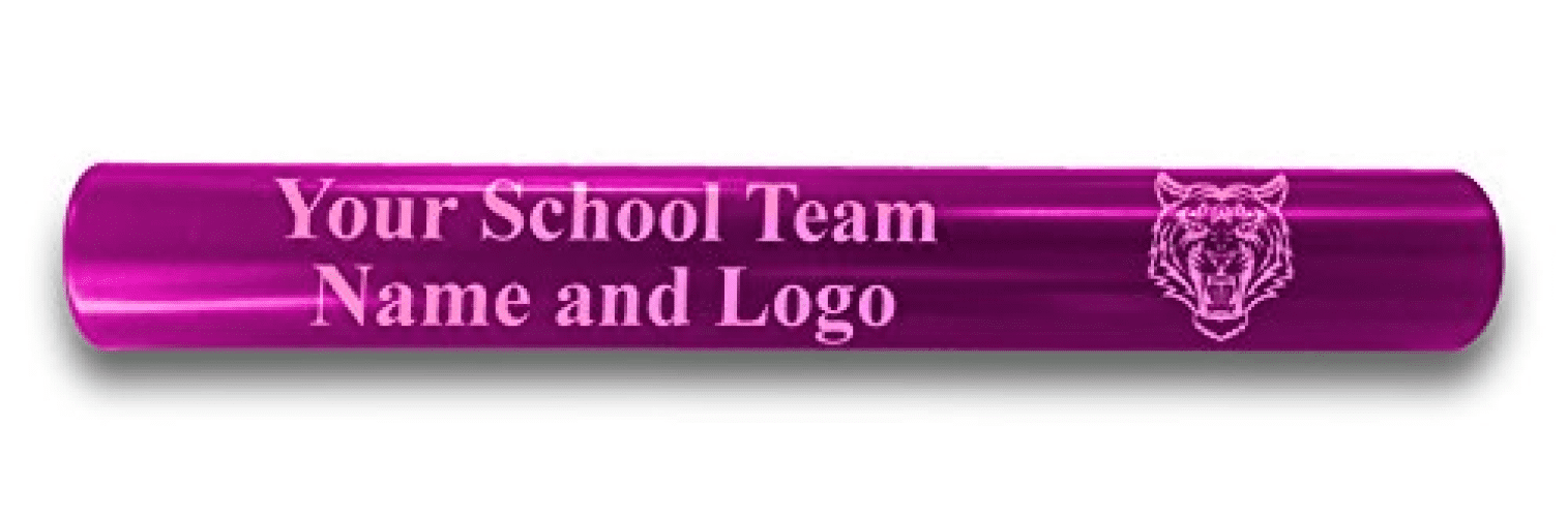 Custom PINK Aluminum Track Field Relay Baton Personalized Gift Your Team Name 
