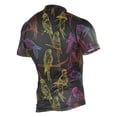 thumbnail image 2 of joogoo Neon Doodle Parrot Pattern Men's Cycling Jerseys Mountain Bike Short Sleeve Tops 3XL, 2 of 7