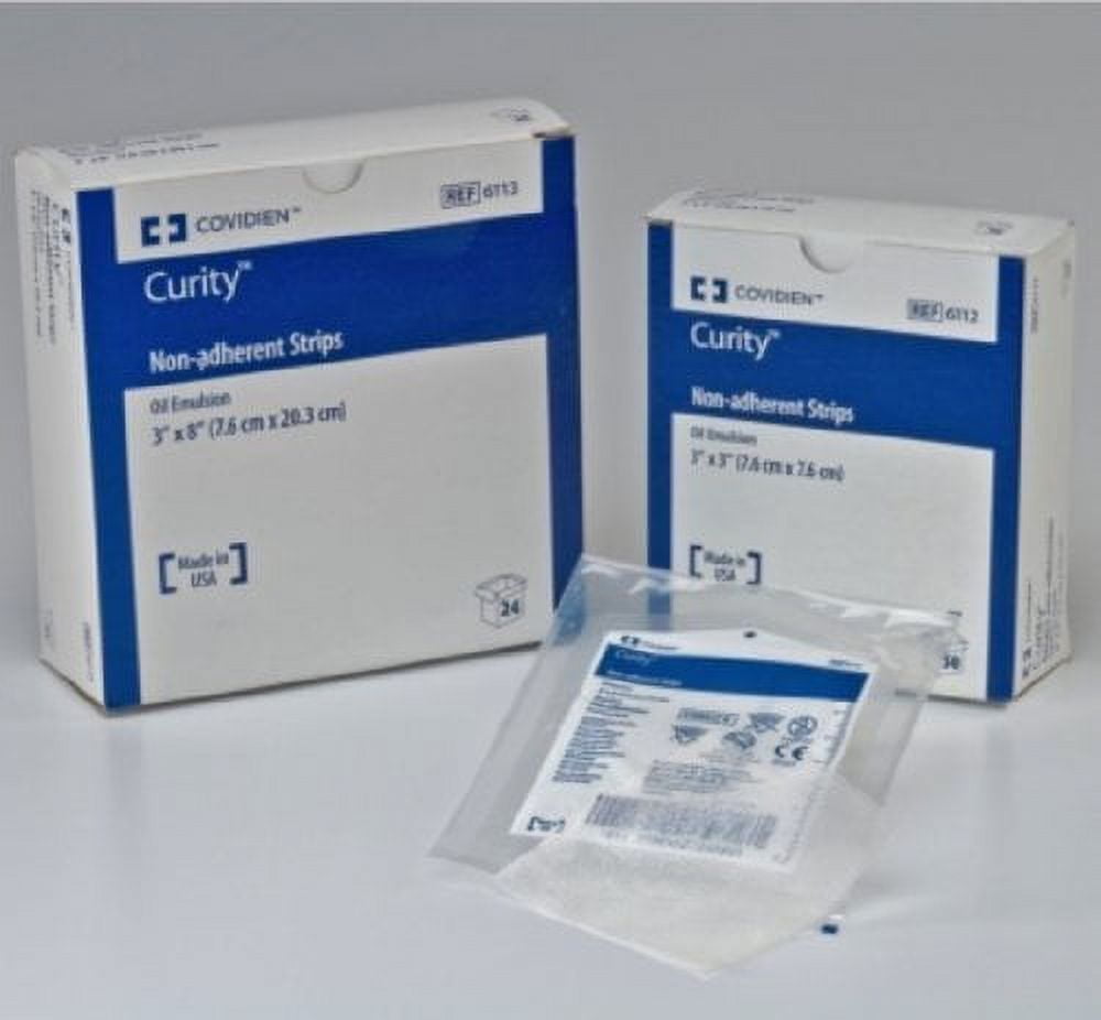 Covidien Non-Adhering Oil Emulsion First Aid Gauze Pads, 3" x 8", Box of 24 Count