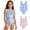 Pink, variant on Girls One Piece Swimsuit 12-14 Keyhole Tankini Quick Drying Cute Printed Girl Bathing Suit Adjustable Straps Swimwear with Cover Up Skirt