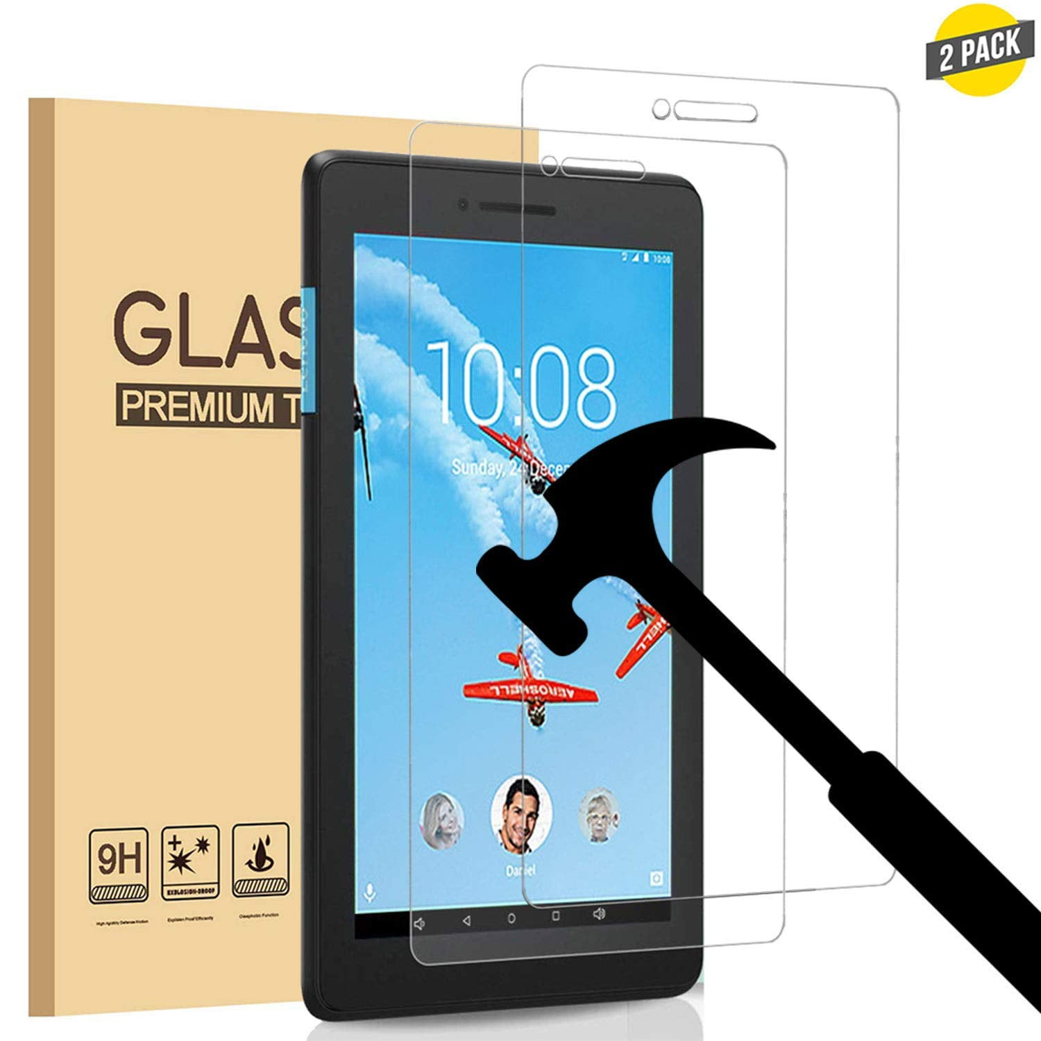 2017 Model TabletHutBox Tempered Glass Screen Protector for Lenovo Tab 4 8" 