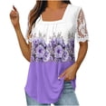 thumbnail image 2 of Fiudx Ofertas de La Semana Camisa Superior Informal de Manga Corta con Estampado Informal Ya La Moda para Mujer, 2 of 5
