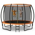 thumbnail image 1 of Patiojoy Trampoline 12FT Approved Recreational Trampoline with Ladder Enclosure Safety Pad and Anti-Rust Galvanized Steel Frame Orange, 1 of 9