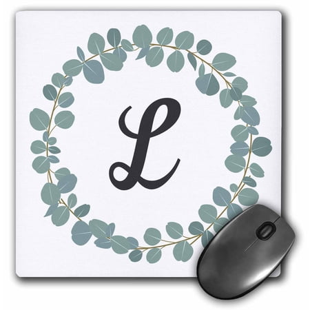 3dRose  Letter L Monogram Eucalyptus Leaves Wreath Elegant Greenery  MousePad price history on PriceWatchPro
