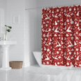 thumbnail image 2 of Red Christmas Silhouette Pattern Shower Curtain 72"x72" ,Bathroom Decorative Shower Curtains Set with 12 Hooks,Modern Waterproof Washable Shower Curtain, 2 of 6