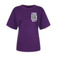 thumbnail image 4 of TSADFHJI Chandail en Molleton pour Femmes Fermeture à Glissière Nouveau T-Shirt à Deux Codes Mode Col Rond Manches Courtes TTG Violet, 4 of 7