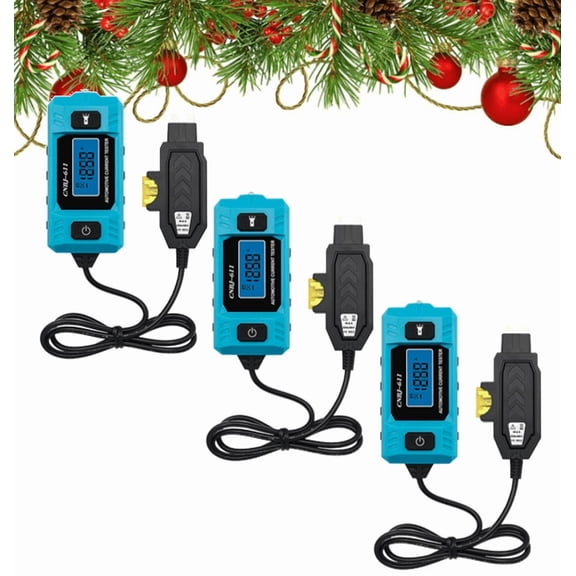 Automotive Circuit Fault Probe Tester, Relay Tester 12V Car Relay Tester, High-Precision Current Tester, 20A 48V Car Relay Fuse Blade Checker with LED Display & Front Light, Short & Open Finder 3PC