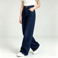 thumbnail image 5 of JUSLIO Jeans for Girls,Dark Wash Denim Pants Classic Button‑Zip Fly Relaxed Wide Leg Jeans for Kids Blue 12-13 Years, 5 of 7