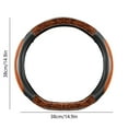 thumbnail image 3 of Japceit Car Steering Wheel Cover, D-Shaped Wood Grain Breathable Handle Grip, Non-Slip Steering Wheel Protector for Enhanced Driving Comfort, Universal Fit for Most Vehicles, 3 of 6