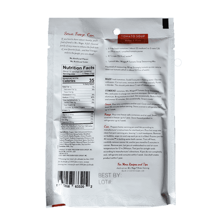 MRS. WAGES TOMATO SOUP SEASONING CANNING MIX, 5.5 OZ