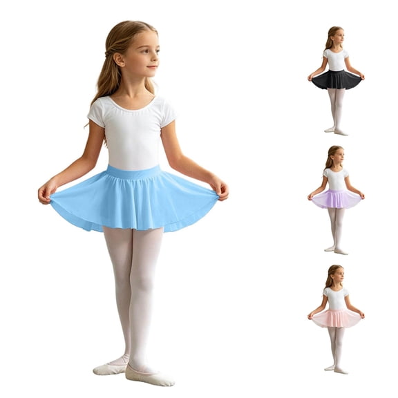 OSOLU Ballet Skirts For Girls Kids Chiffon Dance Skirt Ballet Gymnastics Wrap Skirts 4-14Y