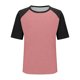 thumbnail image 5 of Camisetas de manga corta de verano para las mujeres Moda casual de manga de Raglan Color bloqueado Top, blusa de manga corta de las mujeres para la primavera, 5 of 8