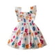 thumbnail image 1 of Odeerbi Niñas Verano Vestido Floral Con Volantes Manga Con Volantes Vestido de Princesa Sin Mangas Vacaciones En La Playa, 1 of 9