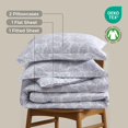 thumbnail image 3 of Geometric Flora Queen Printed Cotton Sheet Set – 400 Thread Count – GOTS & OEKO-TEX Certified, 3 of 5