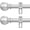Silver, variant on White Curtain Rods for Windows 66 to 120” - 2 Pack 5/8'' Metal Heavy Duty Curtain Rods Set with Brackets - Adjustable Thin Curtain Rod for Livingroom, Outdoor Patio,Bedroom(5.5-10 Feet)