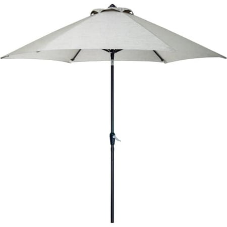 Hanover Lavallette 9 ft. Umbrella | UV and Weather Resistant PVC Canopy | Durable Aluminum Frame | Open/Close Pole Crank Pivot Feature Built-In Ties | Gray | LAVALLETTEUMB