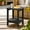 Black, variant on LovoIn | Patio Garden Side Table With 2 Layer Storage,Outdoor End Tables for Your Adirondack Chair - Dark Blue