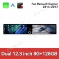 thumbnail image 2 of ZWNAV Dual 12.3 inch Screen Car Radio For Renault Captur 2014-2017 Android GPS Navigation Multimedia Video Player Stereo Receiver Head Unit, 2 of 14