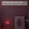 thumbnail image 2 of Red Night Light, LED Night Light with Plug, Round, Light Sensor, Energy Efficient, Set of 2, 2 of 4