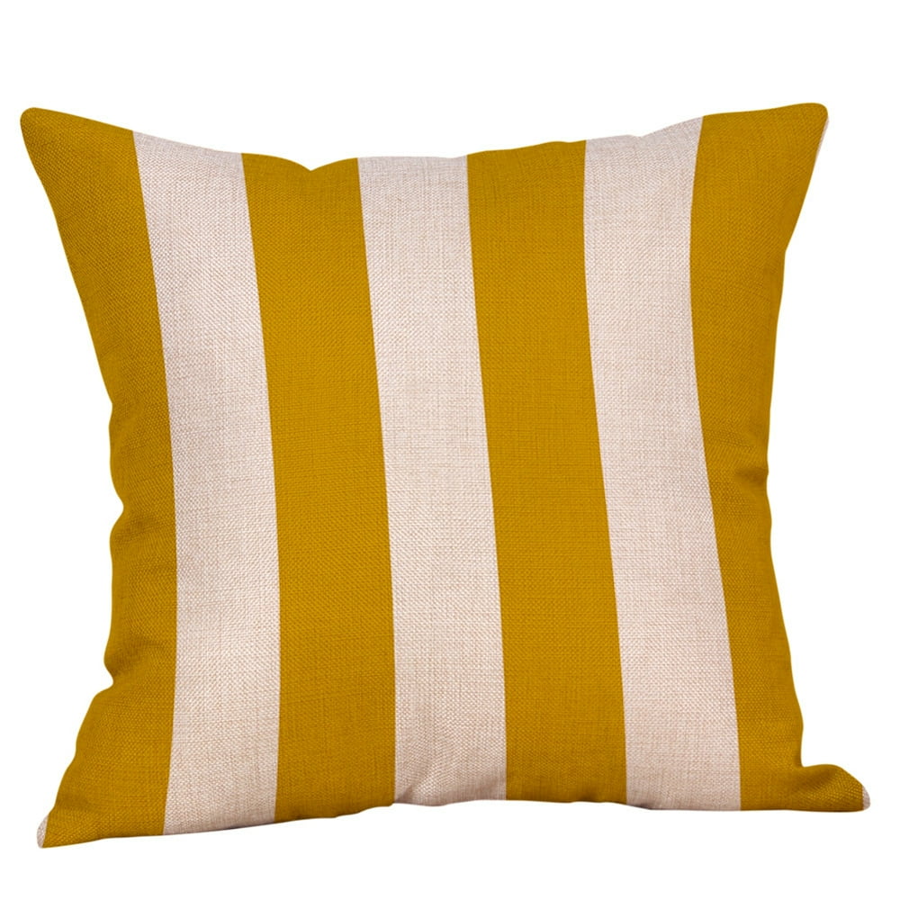 Mustard Pillow Case Yellow Geometric Fall Autumn Cushion Cover Decorative