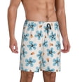 thumbnail image 2 of Wukai Flower Leaves Men’s Short Pajama Pants With Pockets Soft Sleep Pj Shorts for Men-X-Large, 2 of 6