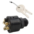 thumbnail image 1 of 87-88107A5, Weatherproof Cover Push To Choke Ignition Key Switch 3 Positions ABS+Brass  for Engines, 1 of 8