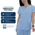 thumbnail image 2 of Doctor's Choice Pro Fit Scrubs Women's Scrub Top Ciel Blue S - XXXL, 2 of 9