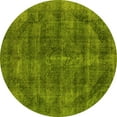 thumbnail image 1 of Ahgly Company Indoor Round Oriental Yellow Industrial Area Rugs, 4' Round, 1 of 4