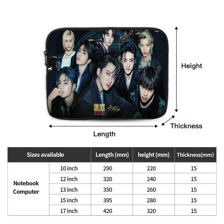 Stray Kids Laptop Sleeve Case 15 inch Laptop Bags Notebook