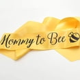 thumbnail image 3 of LINGAIXINYUE Decoraciones para baby shower: banda dorada 'Mommy to Bee' y kit combinado de insignia de hojalata 'Daddy to Bee', decoración para fiestas de baby shower, regalo para decoración de fiesta, 3 of 5
