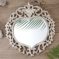 thumbnail image 5 of NOVICA Handmade Wood Wall Mirror Heart Shaped from Indonesia Natural White Decor Mirrors Shabby Chic 'Wild Heart', 5 of 7