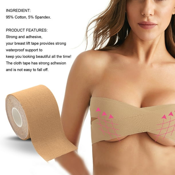 Neinkie Breast Tape, Breast Lift Tape for A-E Cup Large Breast, Breathable  Push Up Tape, Waterproof & Sweatproof Body Tape for Breast Lift, Used Along