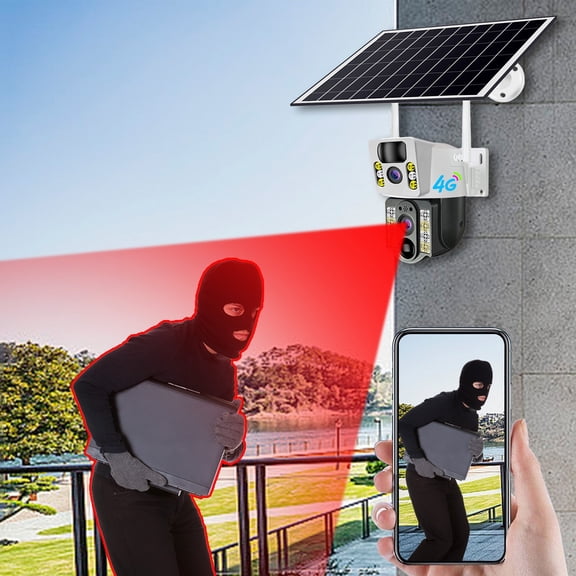 AZXY Wireless Security Camera,Surveillance Cameras Wireless Outdoor,Outdoor Security Camera with Monitor,Solar Wifi 360 Smart Camera Waterproof