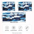thumbnail image 4 of Blue White Abstract Luxury Silky Soft Pillowcase Standard Size Wrinkle Resistant Envelope Closure 20x26in, 4 of 9
